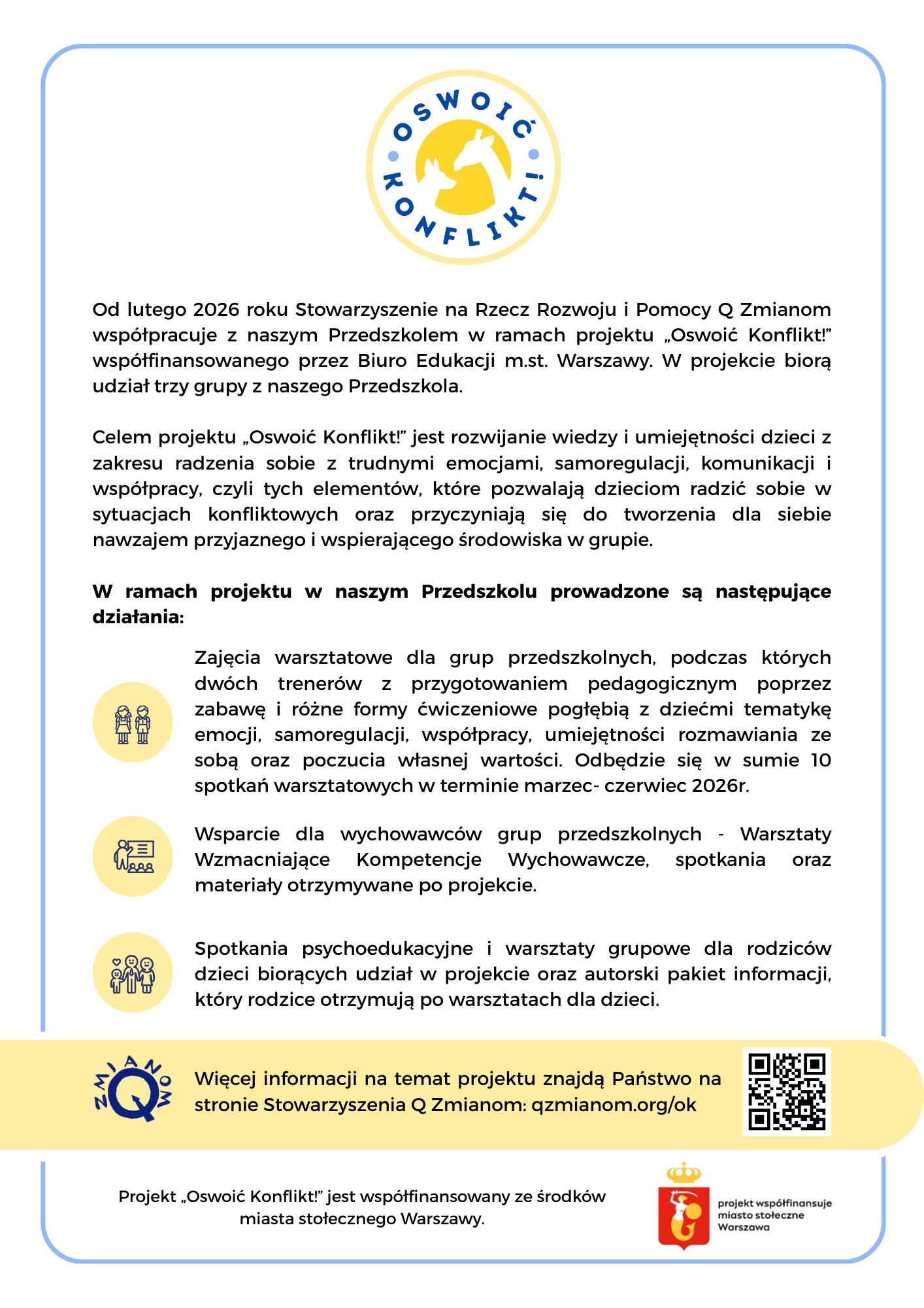 opis o projekcie oswoić konflikt