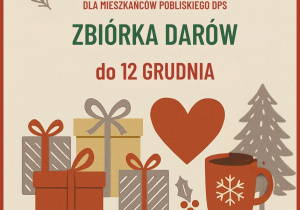 Plakat z opisem akcji charytatywnej.