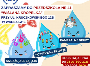 plakat z reklamą przedszkola